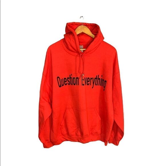 5/30 Question Everything custom hoodie size XL in red. - Picture 4 of 4